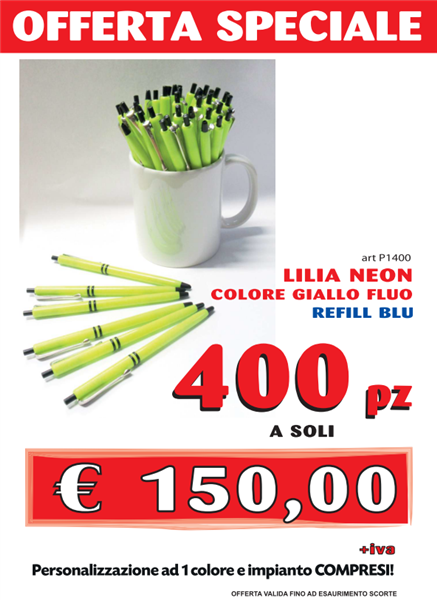 Offerta 400 penne Linda neon